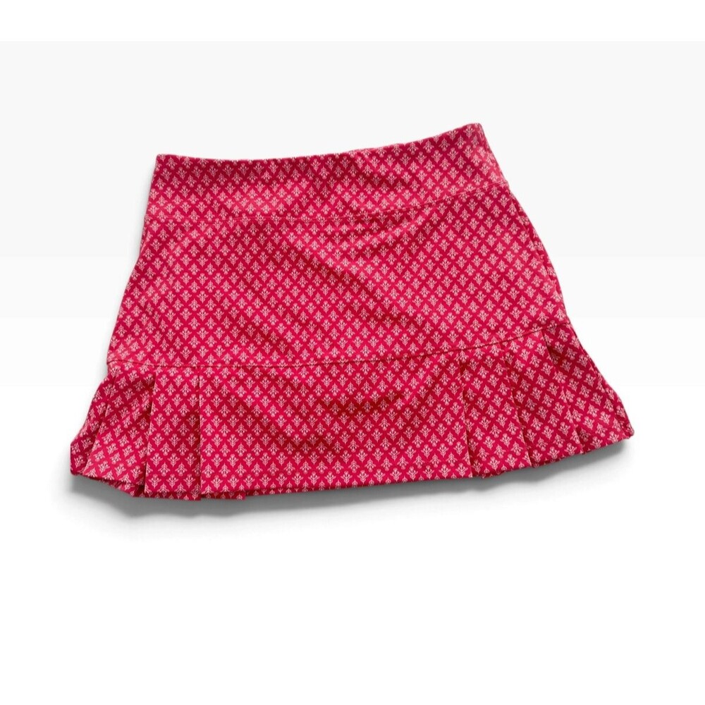 Sigrid Olsen Mini Skort Women's Medium  Floral Pleated Skirt Golf & Tennis